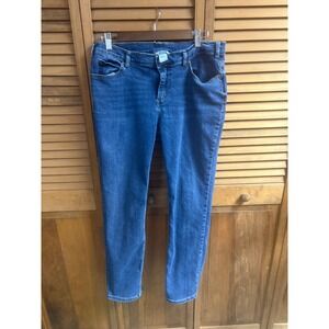 Duluth Trading Co Womens Daily Denim Jeans Blue Medium Wash Straight Leg‎ 12x31